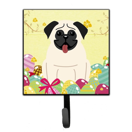 Carolines Treasures Easter Eggs Pug Cream Leash or Key Holder BB6004SH4
